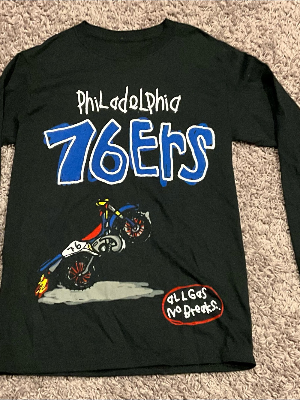 After School Special Philadelphia 76'ers NBA Long Sleeve T-Shirt Sz Small
